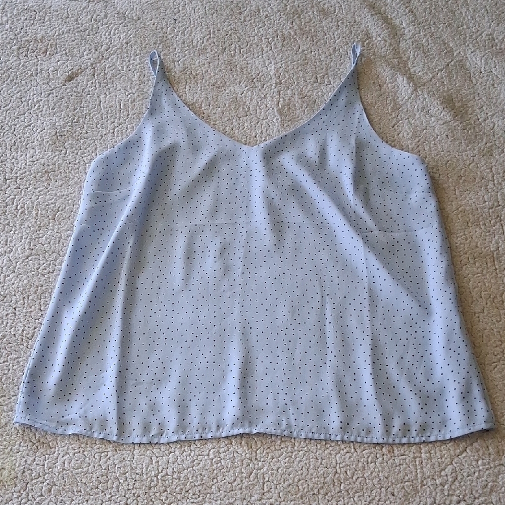 New Banana Republic Gray Polka Dot Camisole
